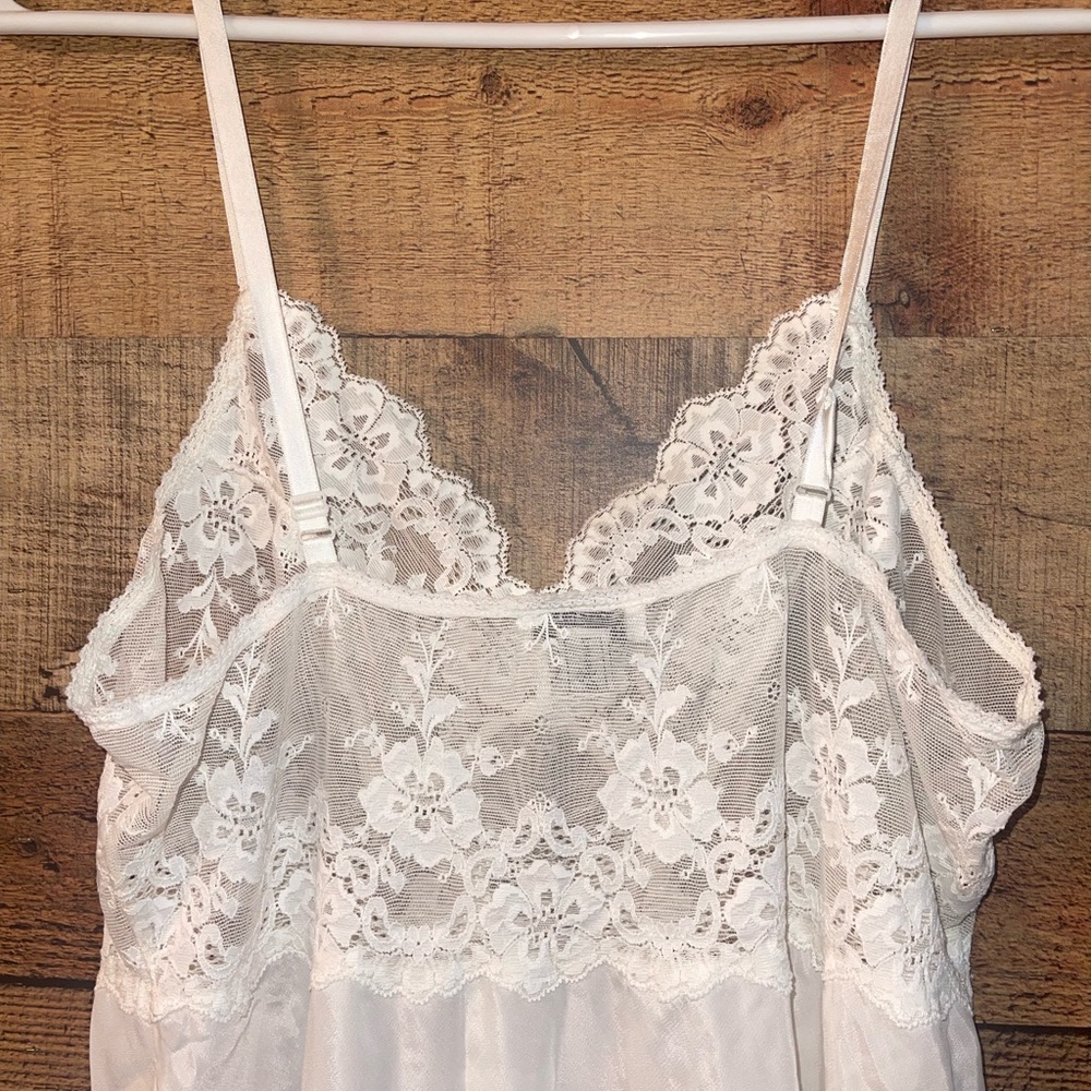 Vintage 90s Christian Dior Saks Fifth Avenue satin and lace slip dress nightie - Picture 4 of 13